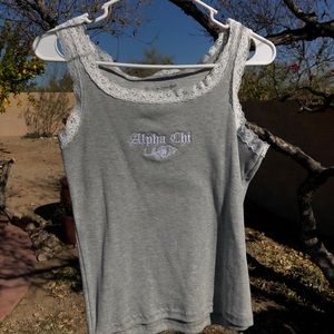 Alpha Chi Lace Tank Top! Size L/XL